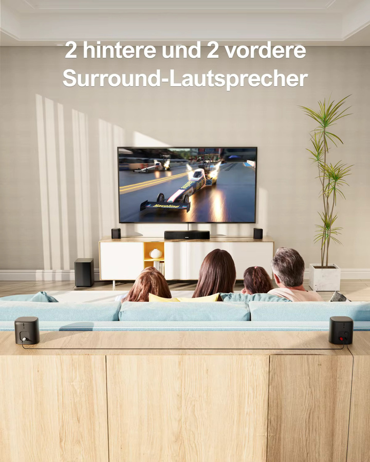 ULTIMEA 7.1-Kanal Soundbar mit virtuellem Surround Sound und App-Steuerung, Schwarz - Bild 2