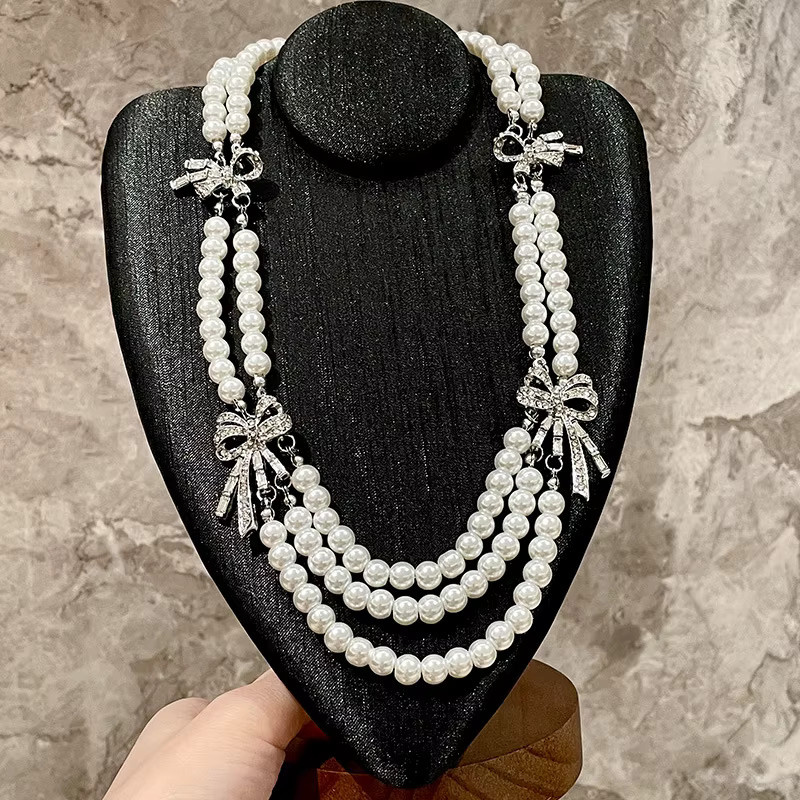 DINGABIYU Halskette, Silber, Perle, Diamant - Bild 4