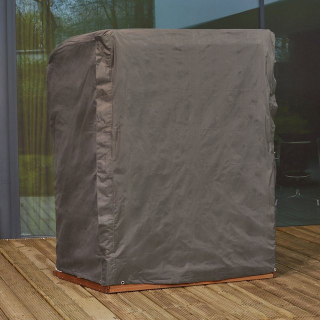 Mandalika Garden Strandkorb-Schutzhülle 5090, grau, B: 105 cm, T: 150 cm, H: 160/135 cm - Bild 1