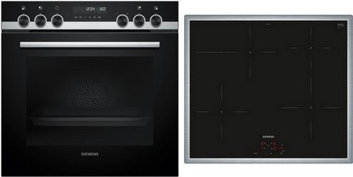 Siemens Herdset PQ521IA03 mit Induktionskochfeld HE578GBS4 und Backofen EI645CFB6E in Edelstahl - Bild 1