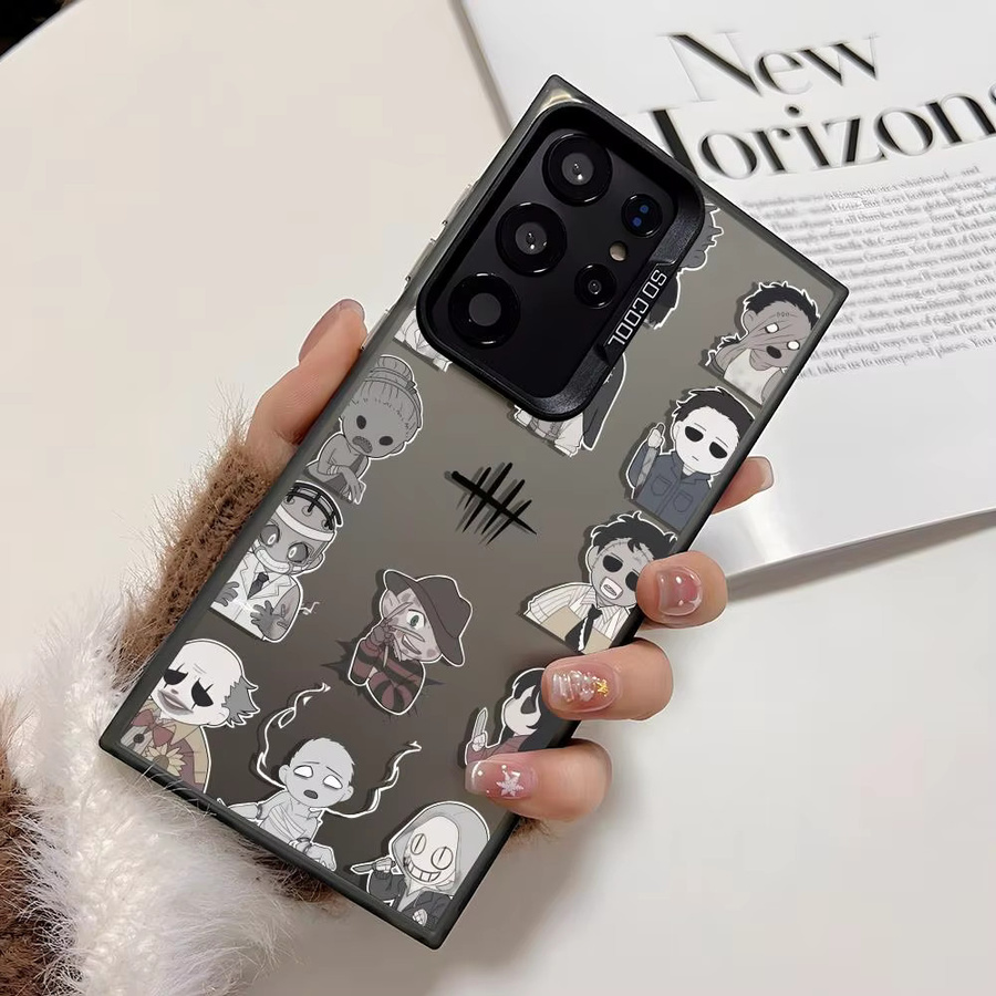 Silberne Silikon Handyhülle im Dead By Daylight Design für Samsung Galaxy S25 Edge S24 S23 S22 S21 S20 Ultra - Bild 2