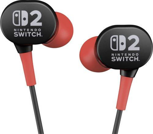 PowerA Gaming In-Ear Kopfhörer für Nintendo Switch Schwarz-Rot mit 3,5 mm Klinkenanschluss - Bild 1