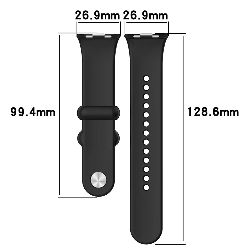 Xiaomi Uhrenarmband Silikon, Schwarz, Redmi Watch 4, Mi Band 8 Pro - Bild 2