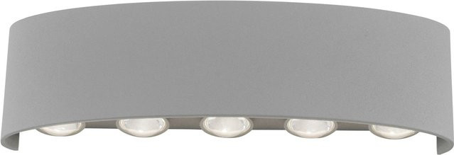 Paul Neuhaus Carlo LED-Wandleuchte Silber Up-Down Licht für Innen und Außen B: 27 cm, T: 4,7 cm - Bild 1