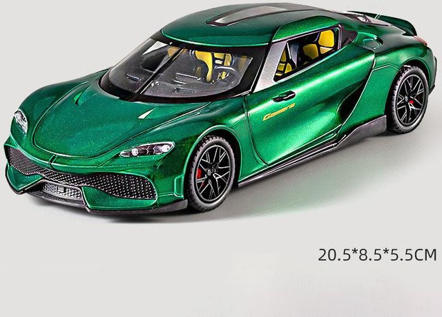 Linyi Toy Car Knsg Jesko Absolut One 1 Gemera Gt Supercar, Modellauto, Metall, 1:24, mit Licht und Sound, ab 14 Jahren - Bild 1