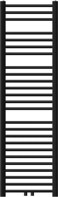 LuxeBath Badheizkörper Sahara Handtuchhalter aus Stahl, Schwarz Matt, B/H: 40 x 150 cm, mit Mittelanschluss - Bild 2