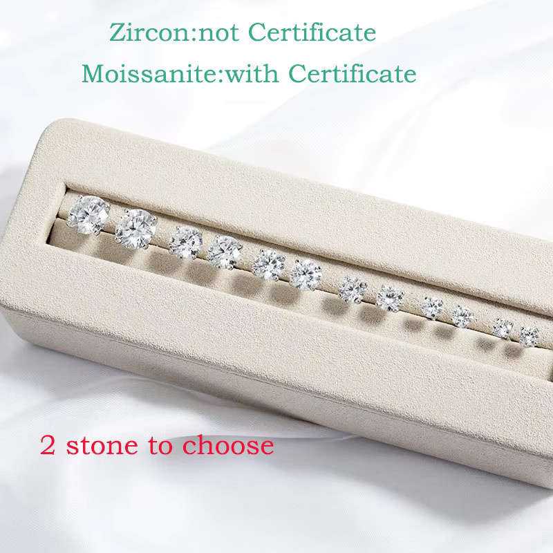Smyoue Moissanit-Ohrstecker, 925 Silber, Damen - Bild 2