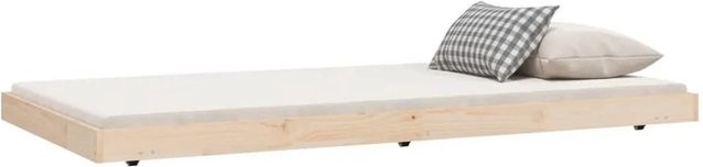vidaXL Massivholzbett aus Kiefernholz in rustikaler Optik ohne Matratze B: 80 cm, L: 200 cm - Bild 1