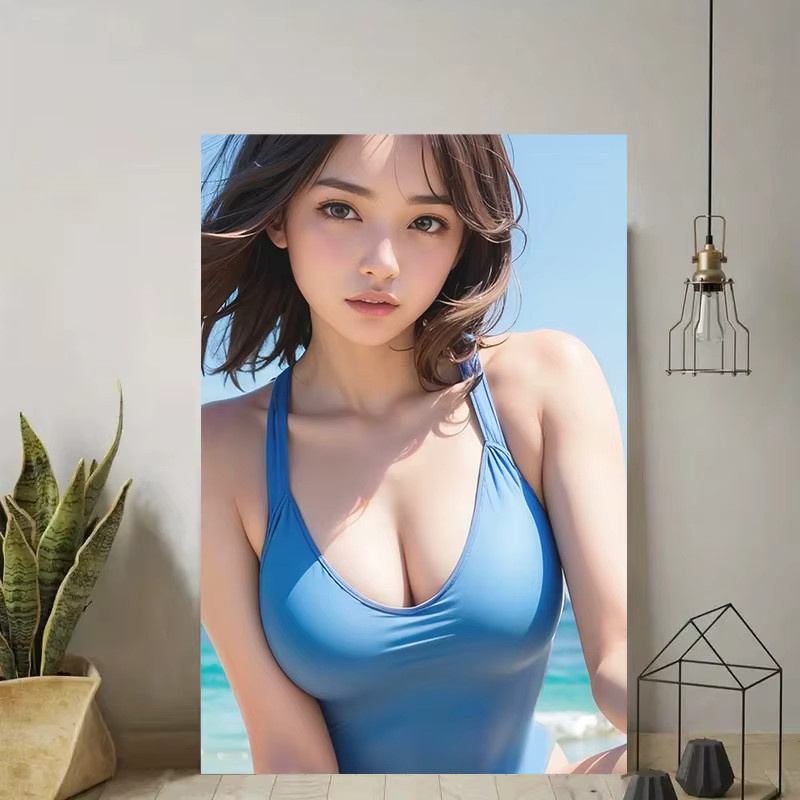 Moderne Leinwand Wandkunst von CIFBUY ungerahmt im Portraitformat - Bild 2