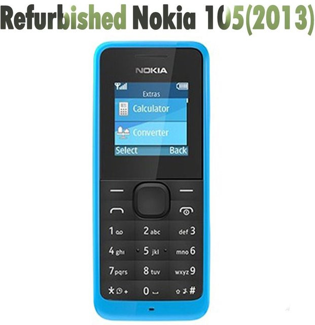 Refurbished Nokia 105 Mobiltelefon Feature-Phone in Blau mit 1 SIM-Karte - Bild 1