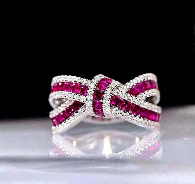Yiran Jewelry Fingerring, Weiß, Zirkonia, Kupfer, Damen - Bild 1