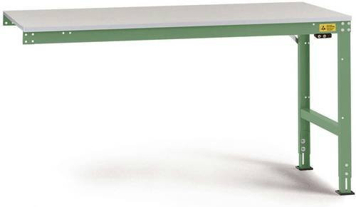 Manuflex LU6036.6011 ESD Universal Anbautisch mit Kunststoffplatte, Farbe: Grün/Weiß, B/T/H: 125,0 x 80,0 x 76,6-87,6 cm - Bild 1