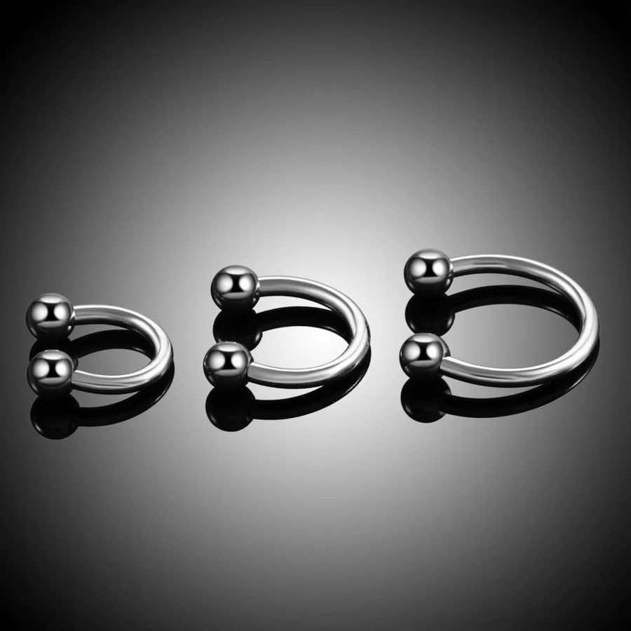 WTX Hufeisenringe Titan, Silber, Unisex - Bild 3