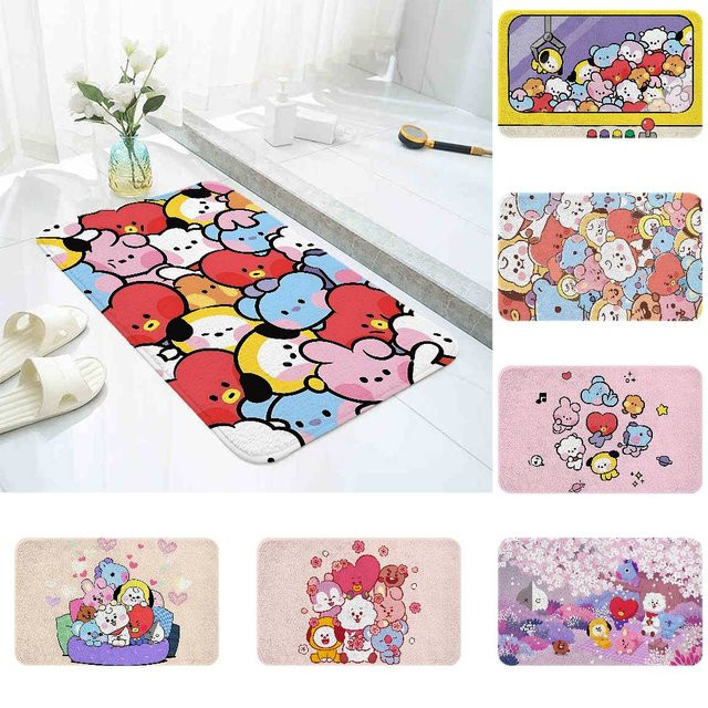 Beast Kingdom Kawaii Cartoon Antirutschmatte für Badezimmer und Eingangsbereich, Mehrfarbig, B/T: 60 x 40 cm - Bild 1