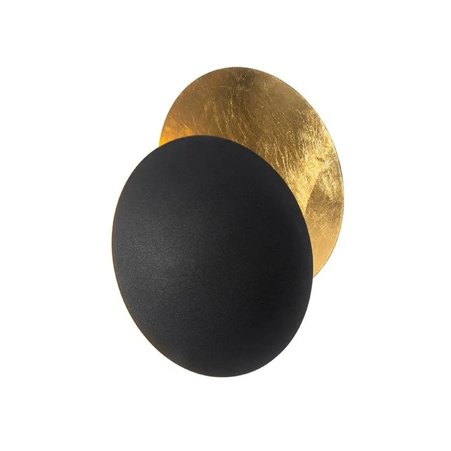 QAZQA Moderne Wandlampe Sunrise in Schwarz und Gold aus Stahl mit G9 Fassung - Bild 2