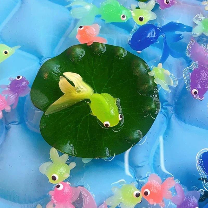 Bai Fen Bai Toys Kawaii Simulation Gummi Goldfisch, Bad Spielzeug, 6-teiliges Set, ab 0 Jahre - Bild 3