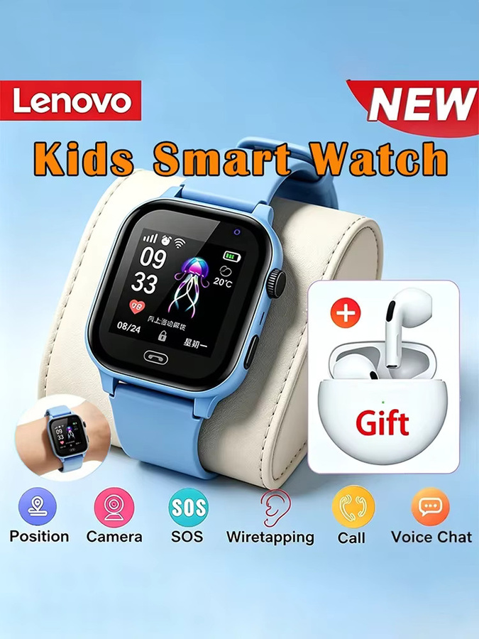 Lenovo 2027 Kinder Smartwatch in Pink mit 5G, GPS, SOS-Funktion und HD-Kamera für Videoanrufe, wasserdicht und mit SIM-Karten-Unterstützung - Bild 6