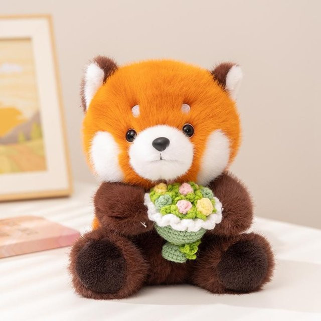 Binchi Fitness Roter Panda Puppe Plüschtier, 20cm, ab 14 Jahren - Bild 1