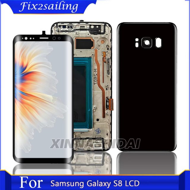 Samsung Galaxy S8 TFT LCD Display mit Touch Screen und Rahmen in Schwarz zur Montage als Ersatzteil - Bild 1