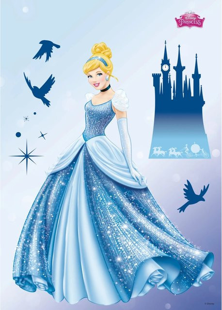 KOMAR Disney Princess Dream Dekosticker Selbstklebefolie, blau, B x H: 50 x 70 cm - Bild 1