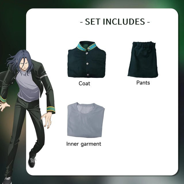 TUYUE Anime Cosplay Kostüm Windbreaker Uniform Armee grüne Sätze - Bild 1