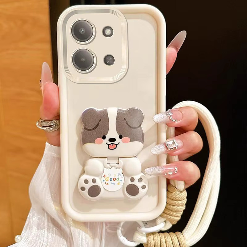 Xiaomi Sky Eye Silikon Handyhülle mit Lanyard für Redmi 14C 13C 12 10 9 9C A5 A3 14C A3X 10Prime 15C 9CNFC in Weiß - Bild 4