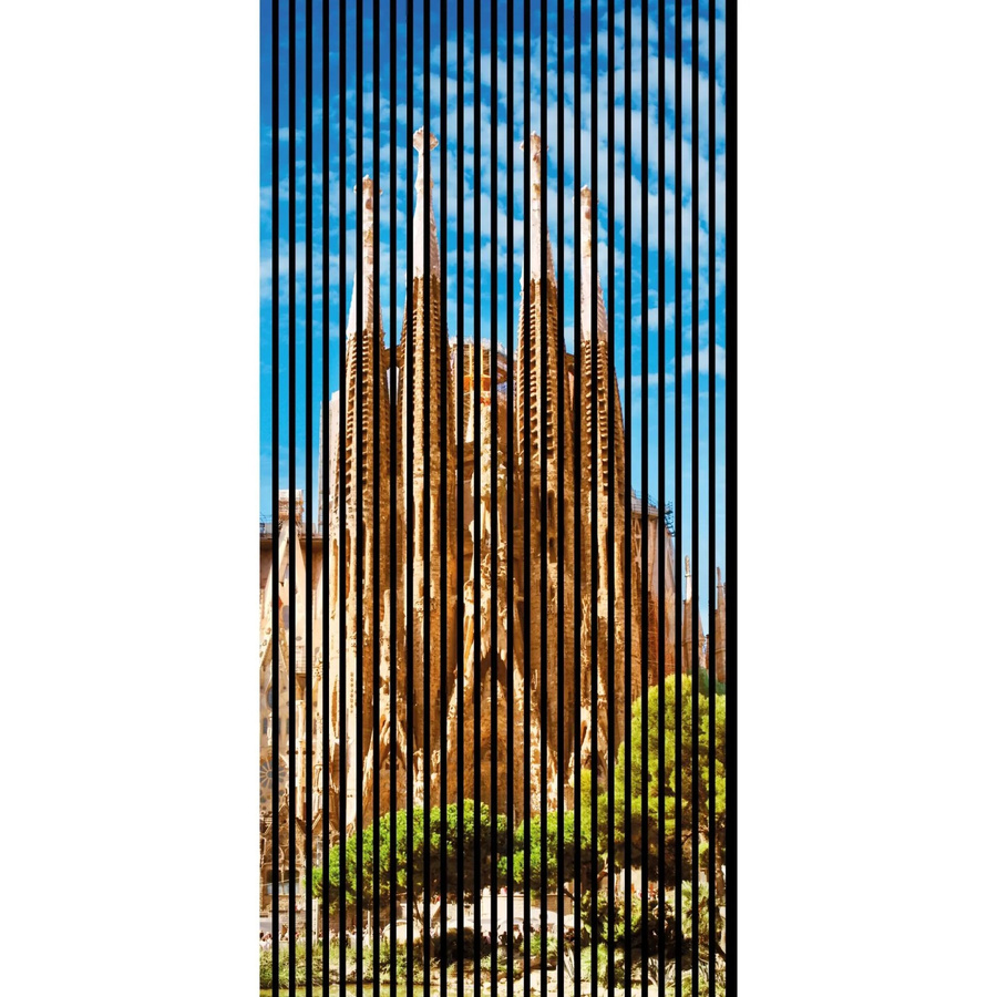 FN Acustico Akustikplatte Barcelona 1 in Bunt, bestehend aus PET und MDF, H x B x T: 2400 x 1133 x 19 mm - Bild 2