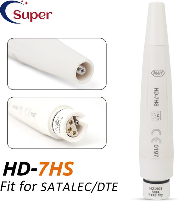 M&Y Zahnärztliches Ultraschall-Scaler-Handstück im Satelec ACTEON NEWTRON Stil, abnehmbares Handstück ohne LED-Licht, Weiß - Bild 1