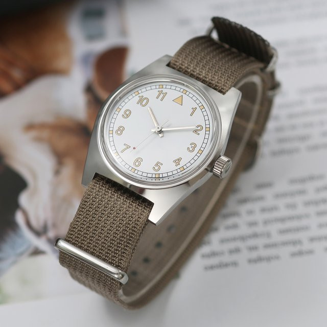 HEIMDALLR Armbanduhr, Herren, Handaufzug, Edelstahl, 36 mm, Weiß - Bild 1
