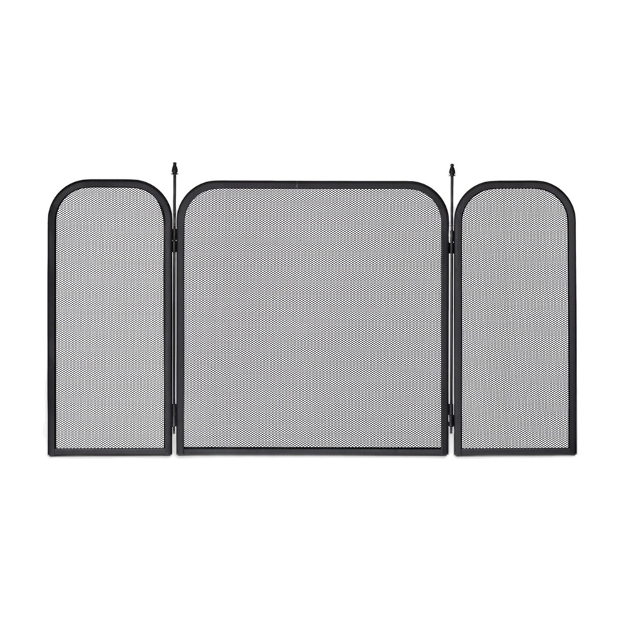 Relaxdays Funkenschutzgitter aus Stahl in Schwarz, dreiteilig und klappbar, B: 97 cm, H: 52,5 cm, T: 1,5 cm - Bild 2