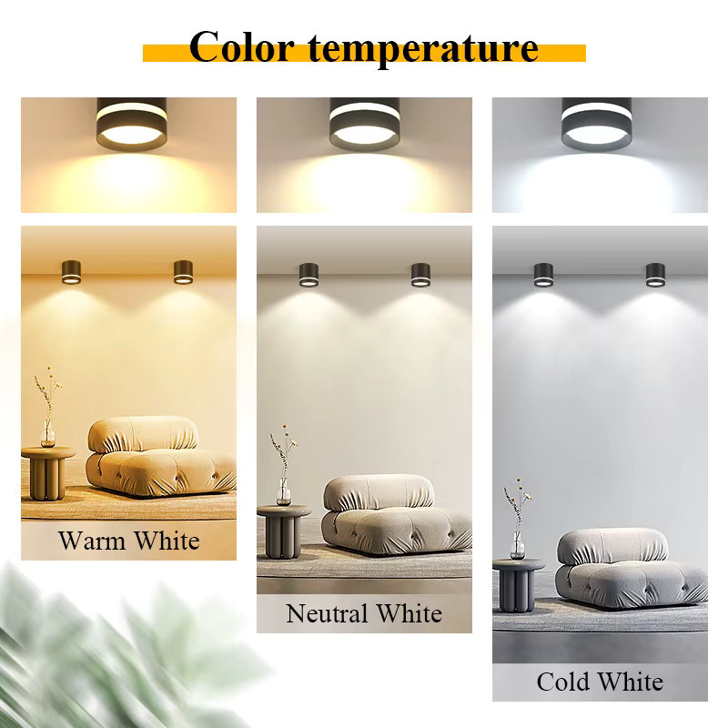 CANMEIJIA LED Deckenlampe Aufputz Downlight für Schlafzimmer und Küche, Weiß - Bild 2