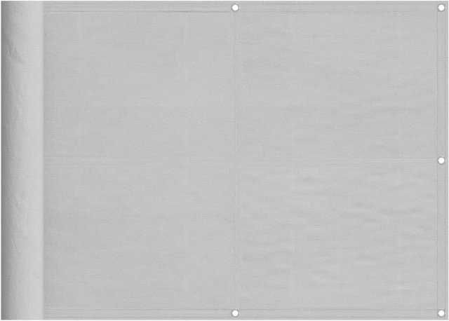 vidaXL Balkon-Sichtschutz Hellgrau aus Polyester-Oxford mit PU-Beschichtung, Höhe: 75 cm, Breite: 600 cm - Bild 1