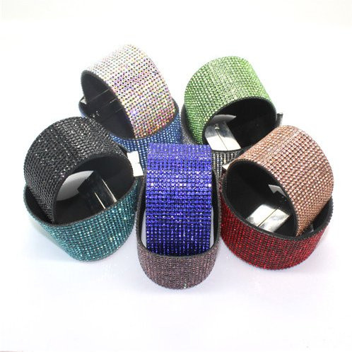 XQNI Armband, Leder, Kristall, Bunt, Damen - Bild 1
