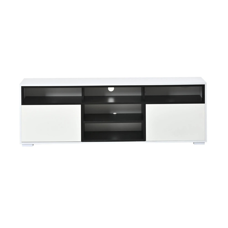 Merax LED TV-Bank modern in Hochglanz mit integrierter Beleuchtung und Stauraum, B/T/H: 150 x 35 x 50 cm - Bild 2