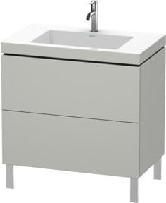 Duravit L-Cube Waschtischunterschrank c-bonded in Weiß Matt, B/T/H: 80 x 48 x 69,8 cm, stehend mit 2 Auszügen - Bild 1