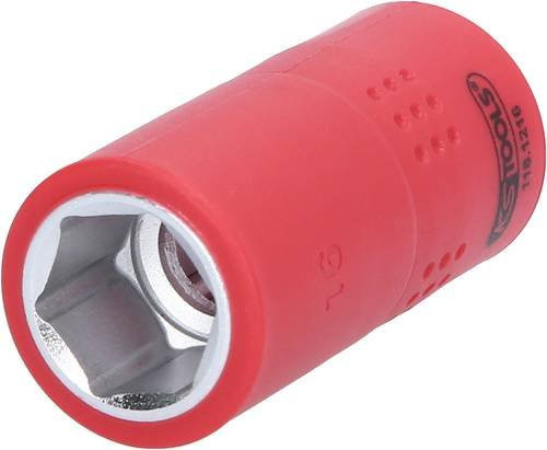 KS Tools Stecknuss 16mm mit 1/2 Zoll Antrieb aus Chrom-Vanadium in Rot - Bild 1