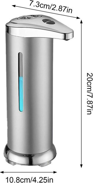 BC-Warm Home Automatischer Seifenspender aus Edelstahl in Silber, 280 ml - Bild 1