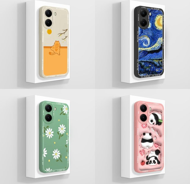 Stoßfeste Softcase Handyhülle mit Sonne Katze und Blumen Design für Xiaomi Poco X7 Pro 5G in Multicolour - Bild 1
