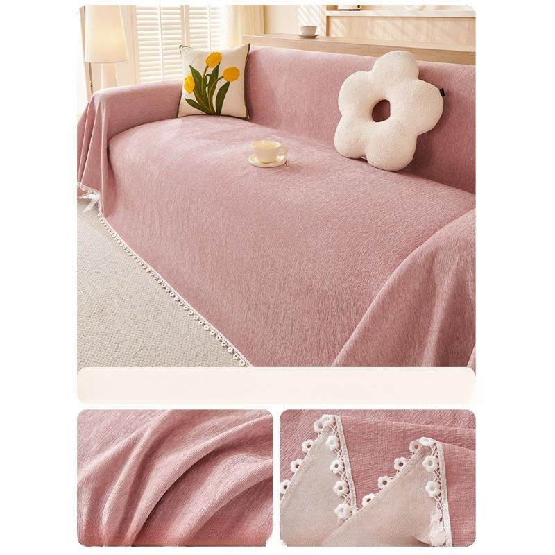 Super Six Chenille Sofabezug mit Gänseblümchen-Design, moderner und verdickter Sofakissenbezug, Anti-Katzenkratz-Sofahandtuch, Breite: 90 cm, Breite: 90 cm, Höhe: 90 cm - Bild 2