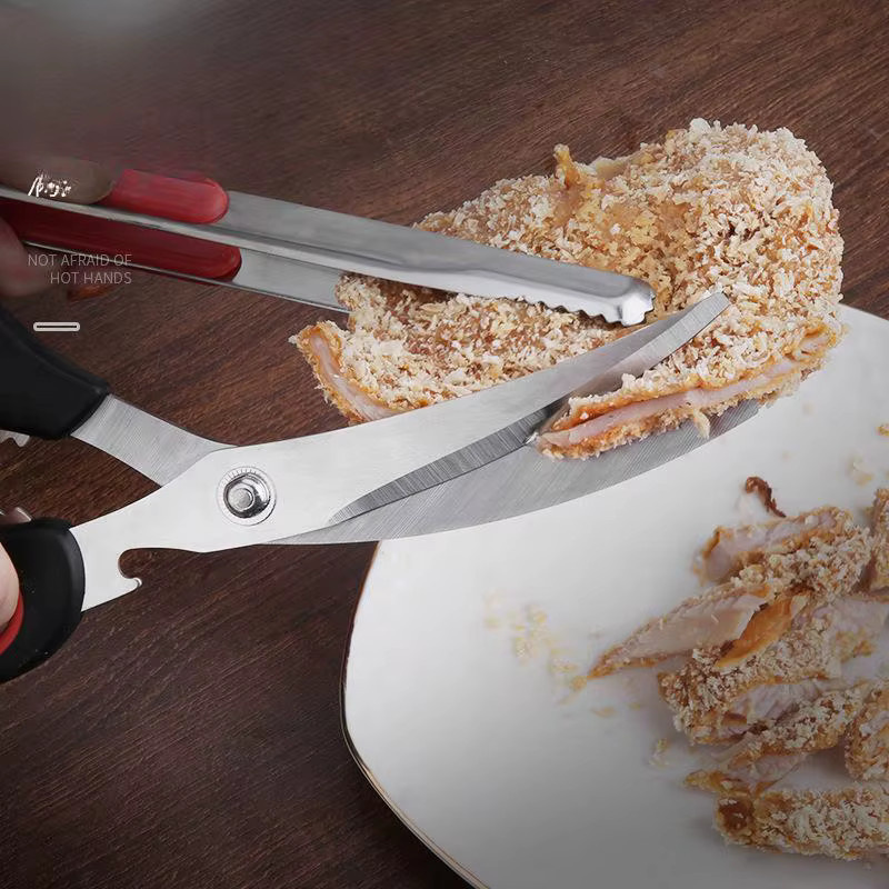 Dobeli Küchenschere aus Edelstahl in Rot für Grill, Steak und den Hausgebrauch - Bild 2