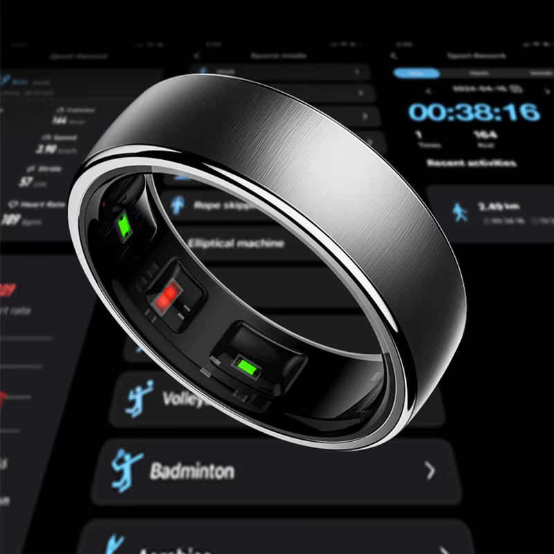 Timethinker R10 Smart Ring in Schwarz als wasserdichter Gesundheitsmonitor für Männer und Frauen mit Schlaf-Tracking und Multi-Sportmodi via QRing App - Bild 4
