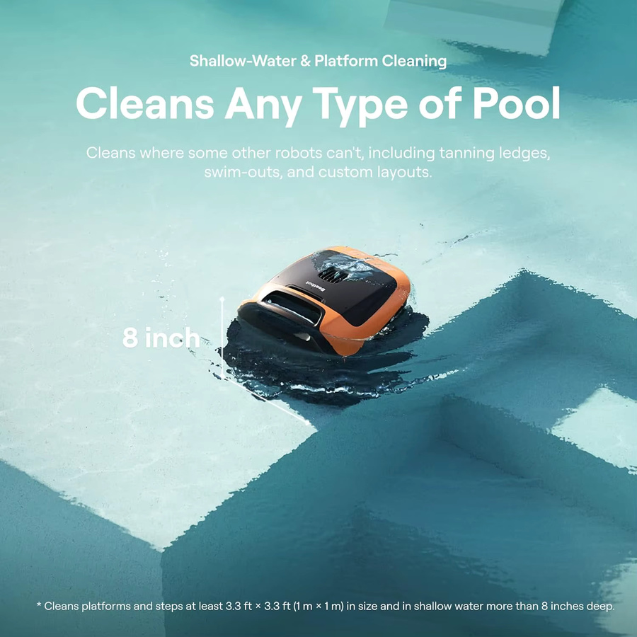 Beatbot Sora 30 Kabelloser Roboter-Poolreiniger in Orange für Innen- und Aufstellpools - Bild 2