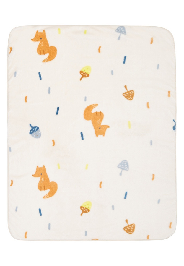 Sterntaler Babydecke Filou in Weiß mit Tier-Motiv aus Baumwolle und Fleece - Bild 1