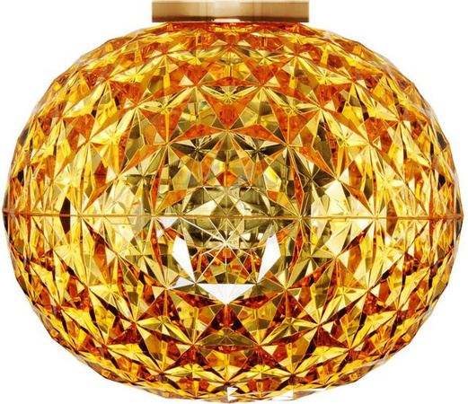 Kartell Planet Deckenleuchte aus Glas in Transparent und Gold/Messing