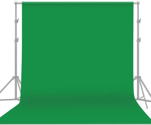 Andoer Greenscreen-Hintergrund für Studiofotografie, grün, B: 3 m, H: 2 m - Bild 1