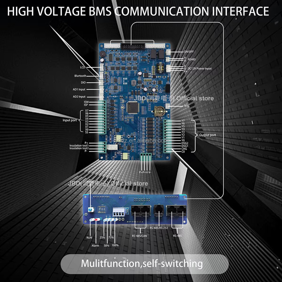 JBD BMS DIY-Kit Hochspannungs-Batterie-Management-System für LiFePO4 6S-300S Master und Slave Konfiguration 50A-300A 220V - Bild 1