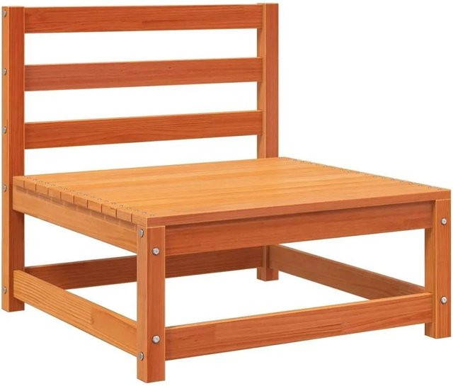vidaXL Gartensofa aus Massivholz ohne Armlehnen, Farbe Braun, B/T/H: 70 x 70 x 67 cm - Bild 1