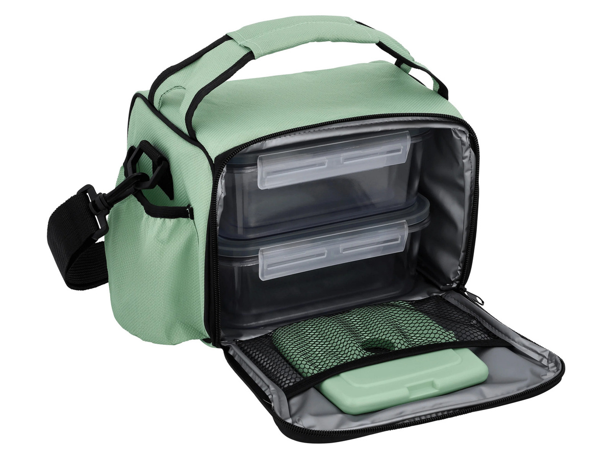 SILVERCREST Kühltasche mit 4 Frischhaltedosen in Grün, isoliert und auslaufsicher - Bild 3