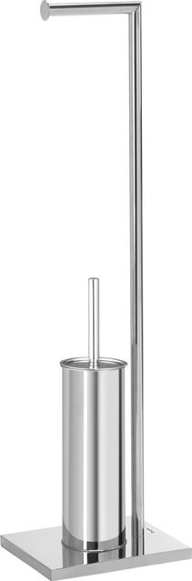 baliv WC-Bürstengarnitur ST-6825 mit Papierhalter aus Edelstahl in Silber - Bild 1