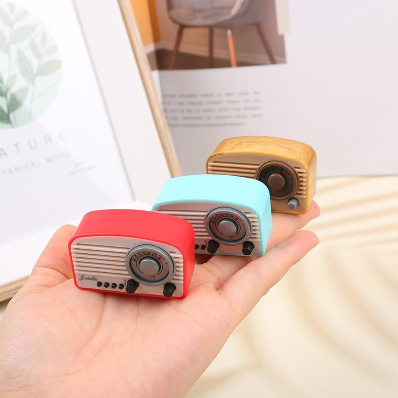 Yiran toy 1 Miniatur Vintage Radio für Puppenhaus im Maßstab 1:12 aus Kunststoff - Bild 2